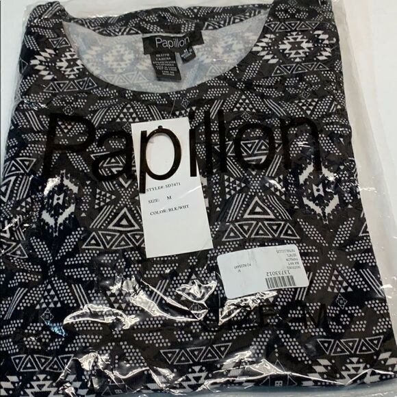 NWT Papillon Multicolor patterned sweater dress m - Picture 3 of 5